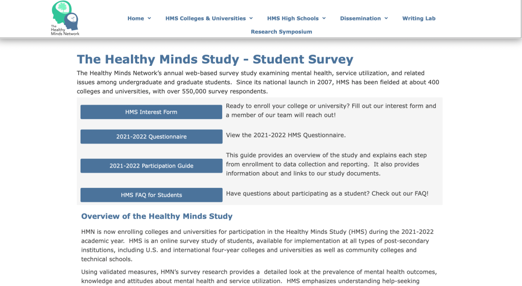 Healthy Minds Survey: Understanding Student Mental Health